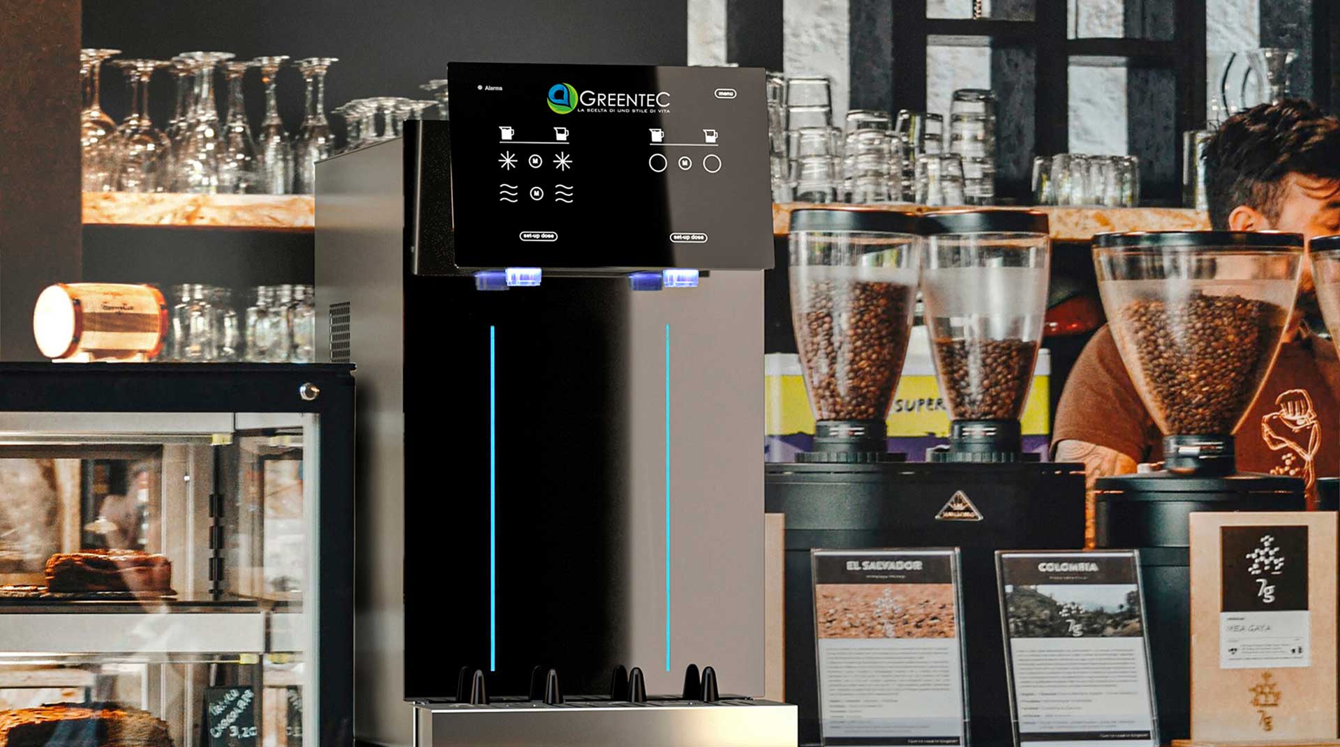 Purificatore d&rsquo;acqua professionale installato in un ristorante
